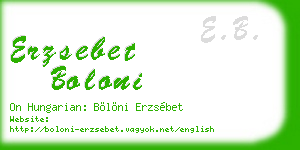 erzsebet boloni business card